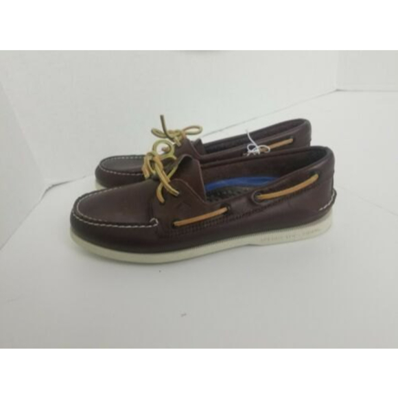 Sperry Other - NEW Sperry Top sider Men Sz 9.5 Boat Shoe Authentic Original 2-eye Brown Leather